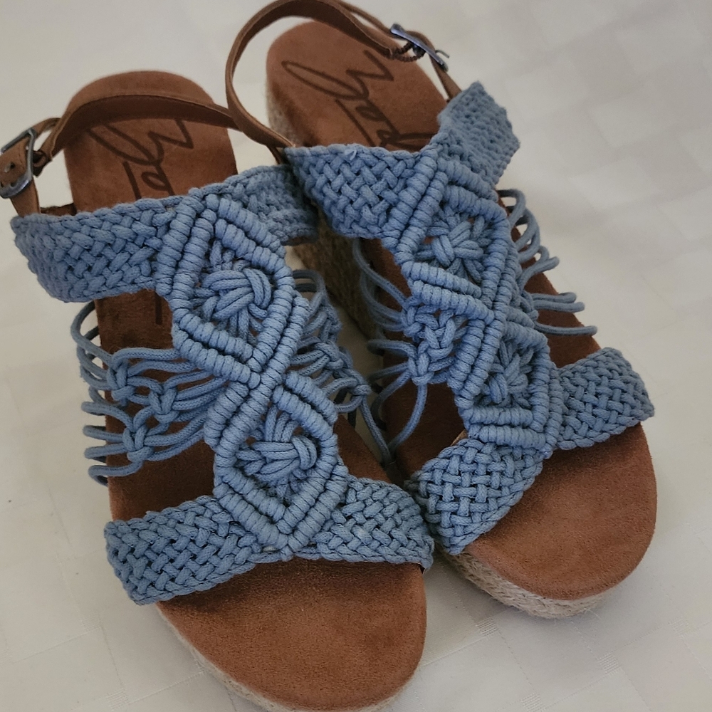 Zodiac Woven Blue Espadrille Sandals